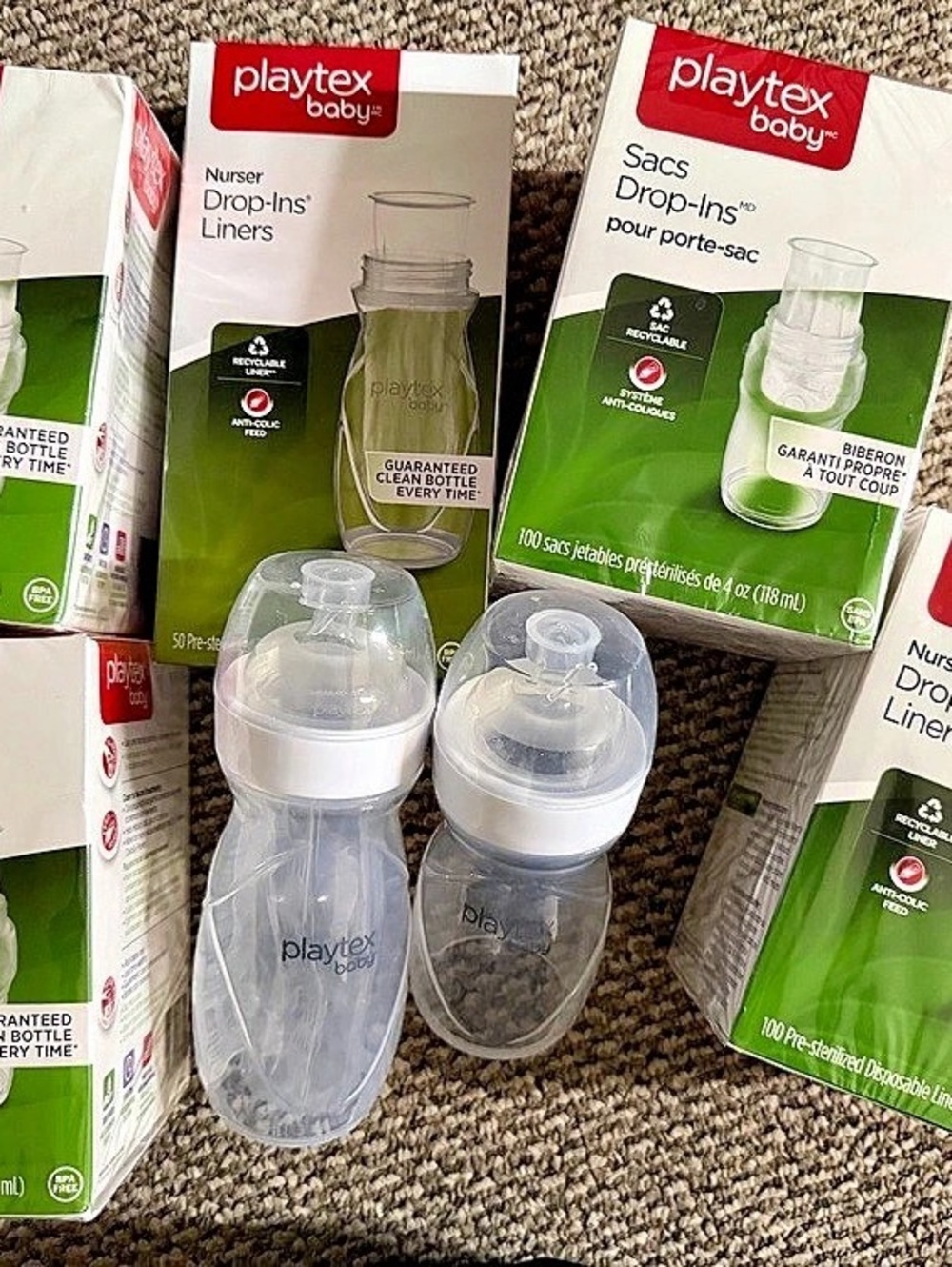Playtex Baby Nurser Drop-Ins Bottles and Liners Bundle